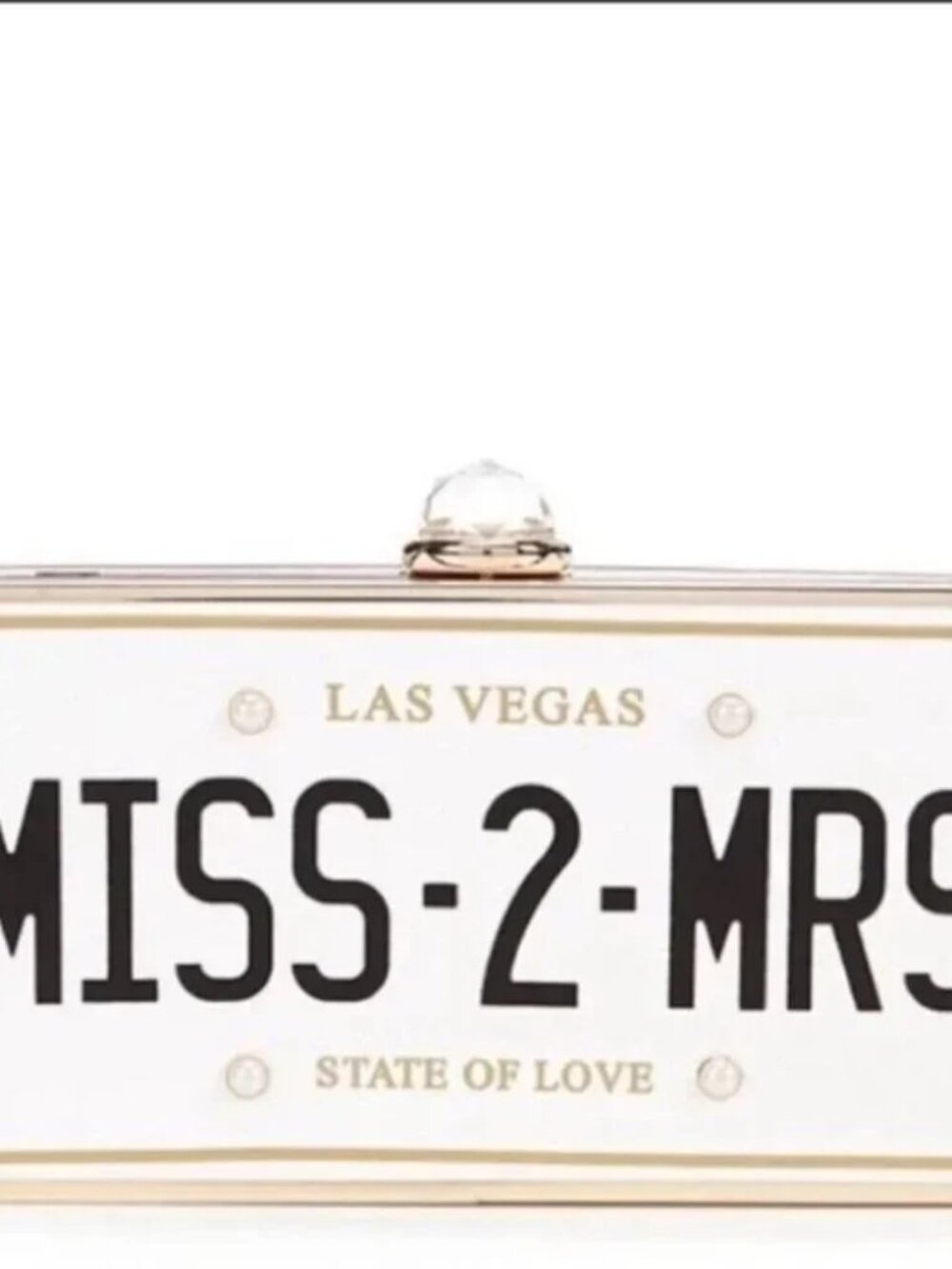 ALDO Las Vegas Miss 2 Mrs Wedding Bridal Clutch Purse Handbag - Picture 13 of 13